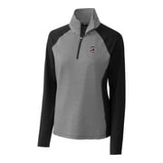 Women's Cutter \u0026 Buck Black South Carolina Gamecocks Forge Tonal Half-Zip Pullover Jacket